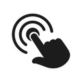 Hand making selection icon, click here sign Ã¢â¬â vector